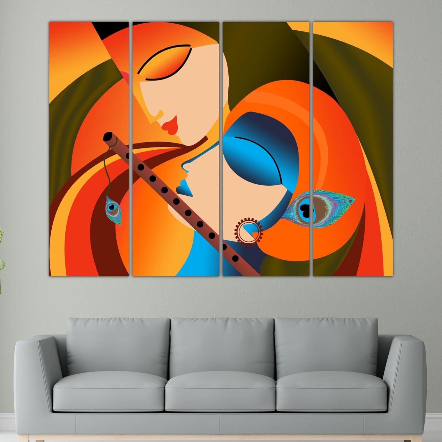 inep-b0cgjklkkh-close-up-of-_get-your-love-framed_-krishna-4-panel-wall-art-fiesta_-detailing-the-framed-vinyl-prints.jpg